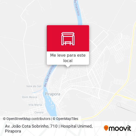 Av. João Cota Sobrinho, 710 | Hospital Unimed mapa