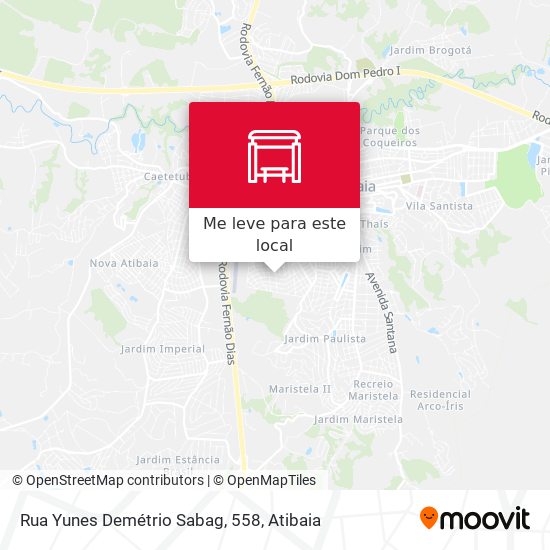 Rua Yunes Demétrio Sabag, 558 mapa