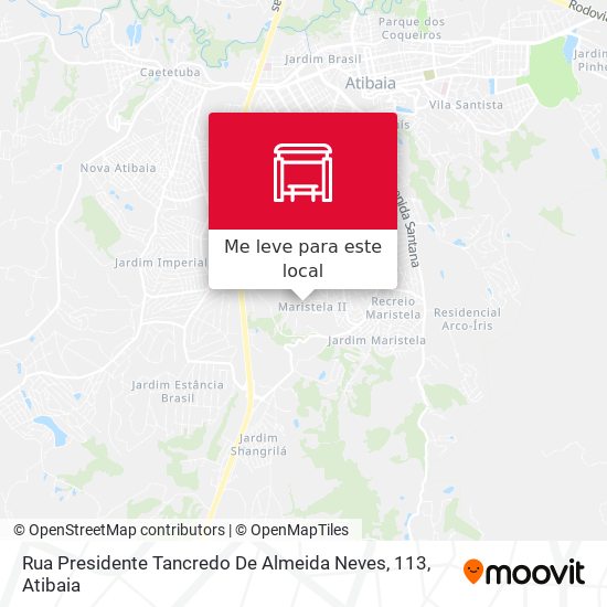 Rua Presidente Tancredo De Almeida Neves, 113 mapa
