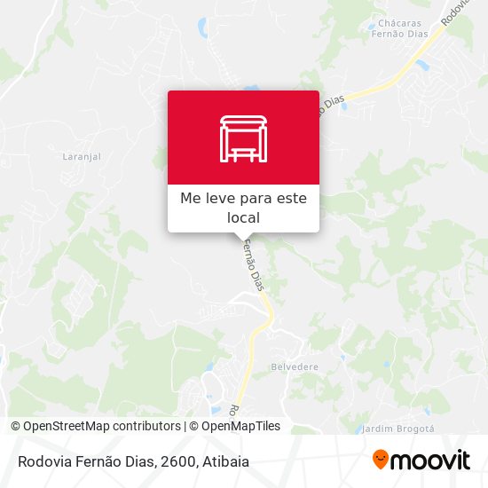 Rodovia Fernão Dias, 2600 mapa