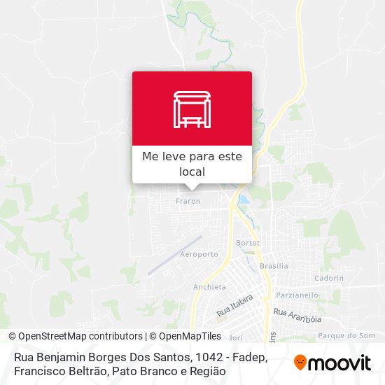 Rua Benjamin Borges Dos Santos, 1042 - Fadep mapa