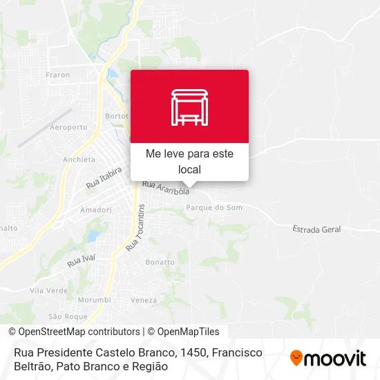 Rua Presidente Castelo Branco, 1450 mapa