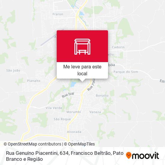 Rua Genuíno Piacentini, 634 mapa
