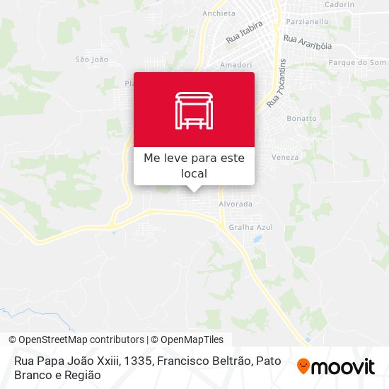 Rua Papa João Xxiii, 1335 mapa
