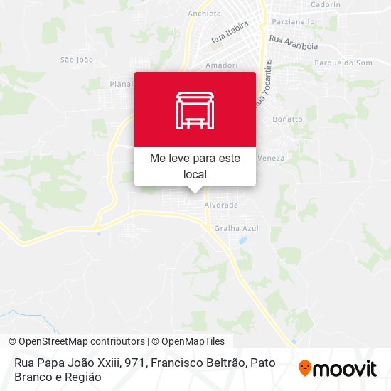 Rua Papa João Xxiii, 971 mapa