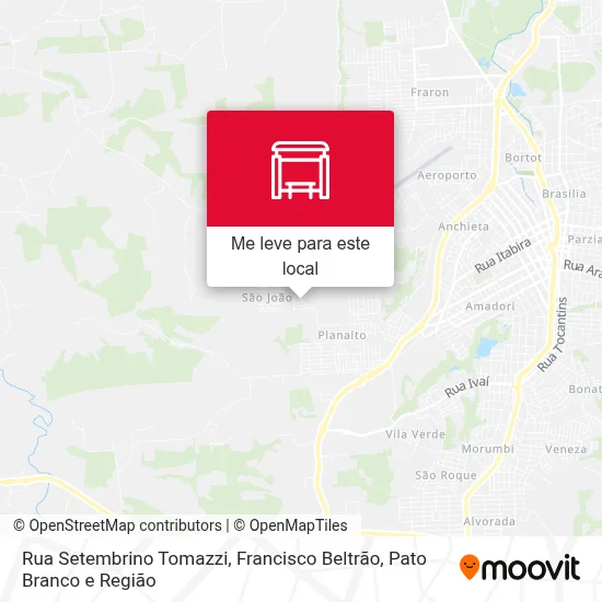 Rua Setembrino Tomazzi mapa