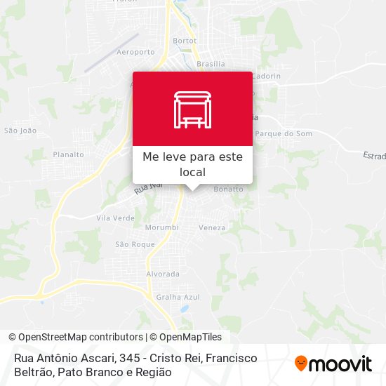 Rua Antônio Ascari, 345 - Cristo Rei mapa