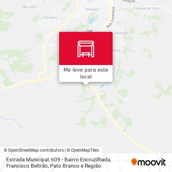 Estrada Municipal, 609 - Bairro Encruzilhada mapa