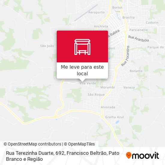 Rua Terezinha Duarte, 692 mapa