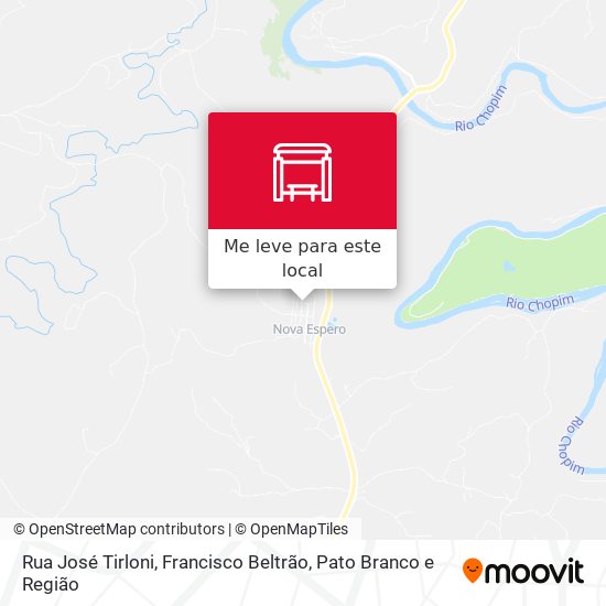 Rua José Tirloni mapa