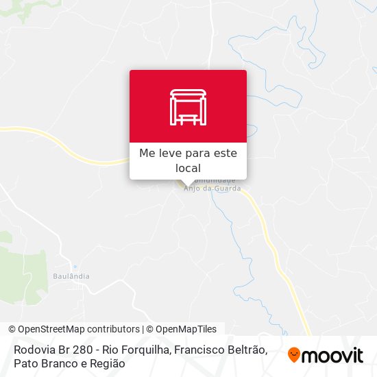 Rodovia Br 280 - Rio Forquilha mapa