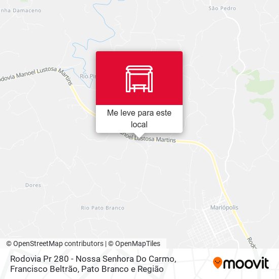 Rodovia Pr 280 - Nossa Senhora Do Carmo mapa