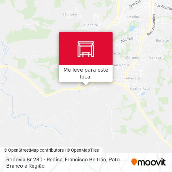 Rodovia Br 280 - Redisa mapa