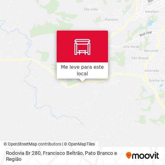 Rodovia Br 280 mapa