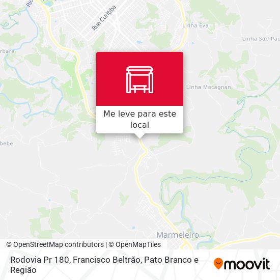 Rodovia Pr 180 mapa