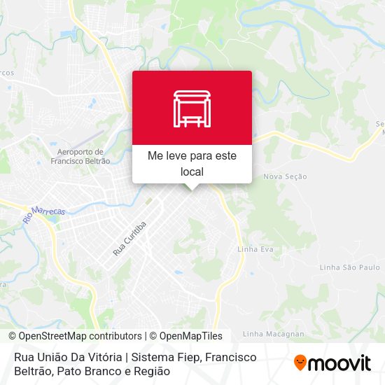 Rua União Da Vitória | Sistema Fiep mapa