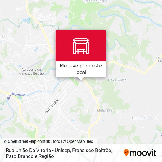 Rua União Da Vitória - Unisep mapa
