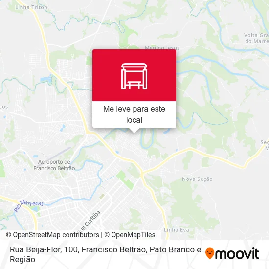 Rua Beija-Flor, 100 mapa