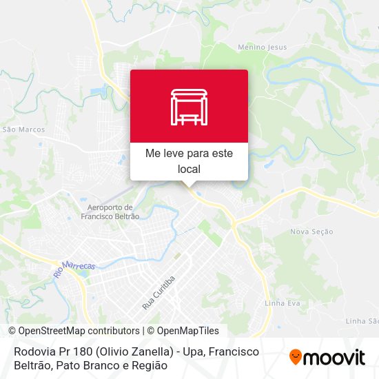 Rodovia Pr 180 (Olivio Zanella) - Upa mapa