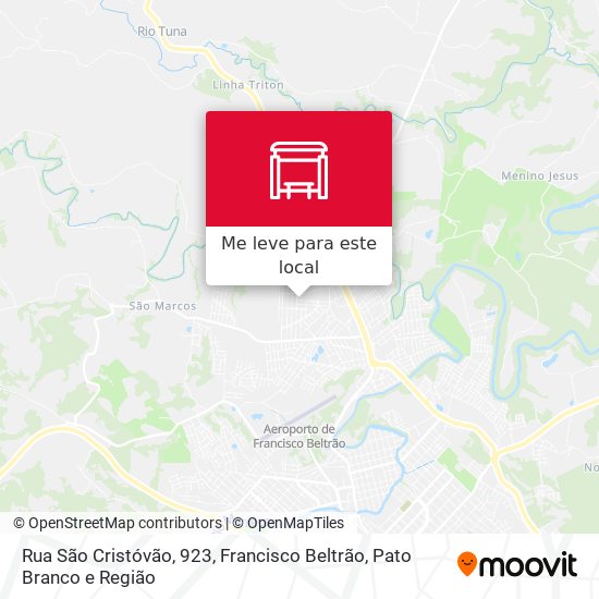 Rua São Cristóvão, 923 mapa
