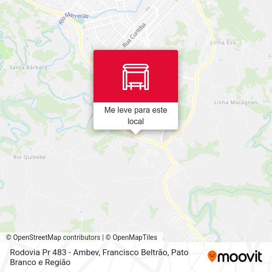 Rodovia Pr 483 - Ambev mapa