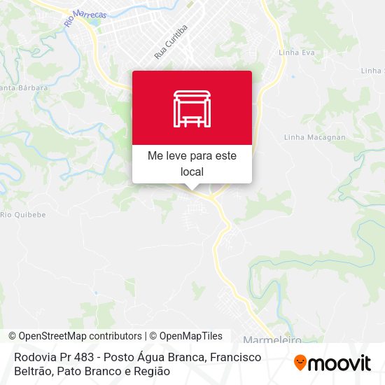 Rodovia Pr 483 - Posto Água Branca mapa