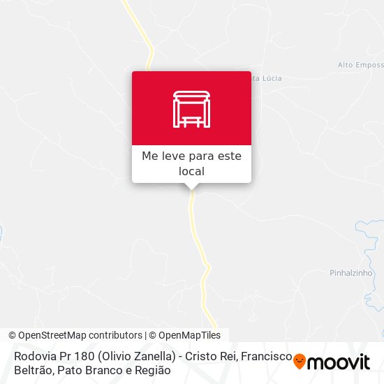 Rodovia Pr 180 (Olivio Zanella) - Cristo Rei mapa