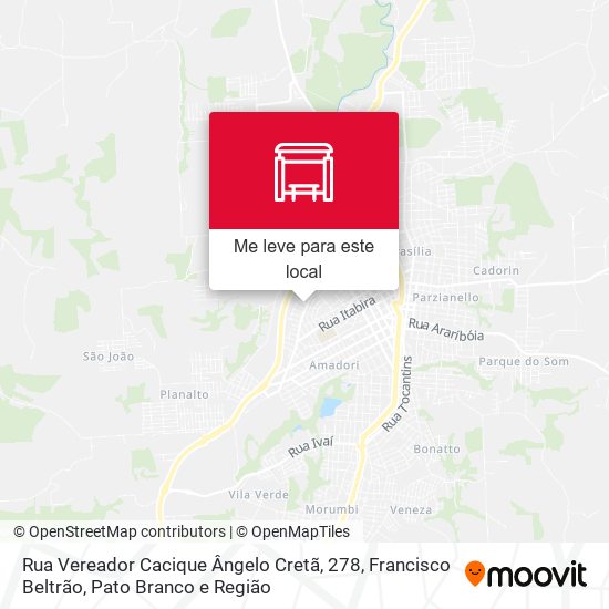 Rua Vereador Cacique Ângelo Cretã, 278 mapa