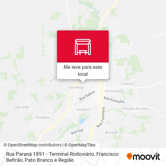 Rua Paraná 1891 - Terminal Rodoviário mapa