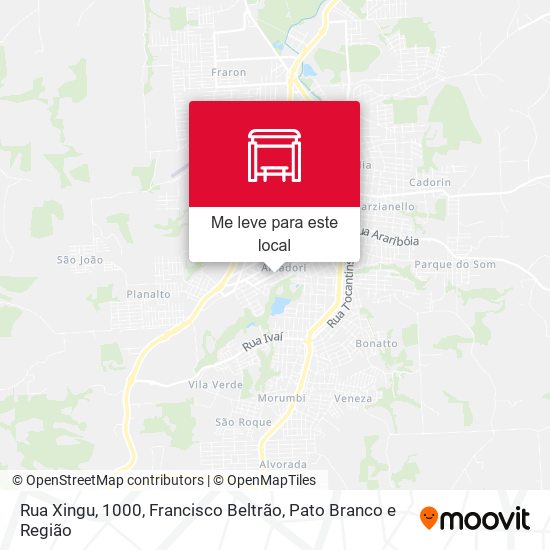 Rua Xingu, 1000 mapa