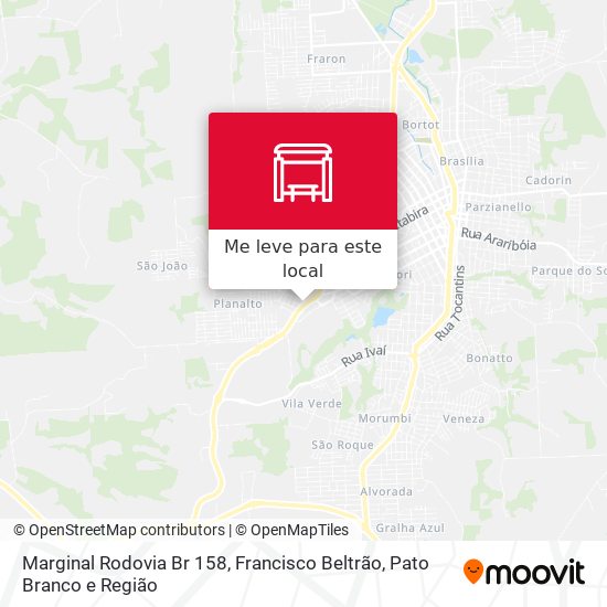 Marginal Rodovia Br 158 mapa