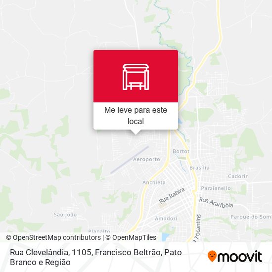 Rua Clevelândia, 1105 mapa