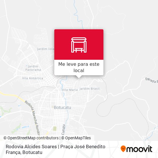 Rodovia Alcides Soares | Praça José Benedito França mapa