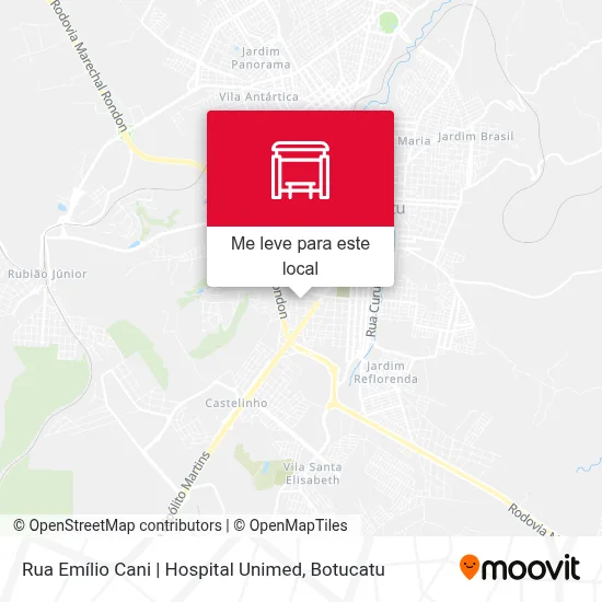 Rua Emílio Cani | Hospital Unimed mapa