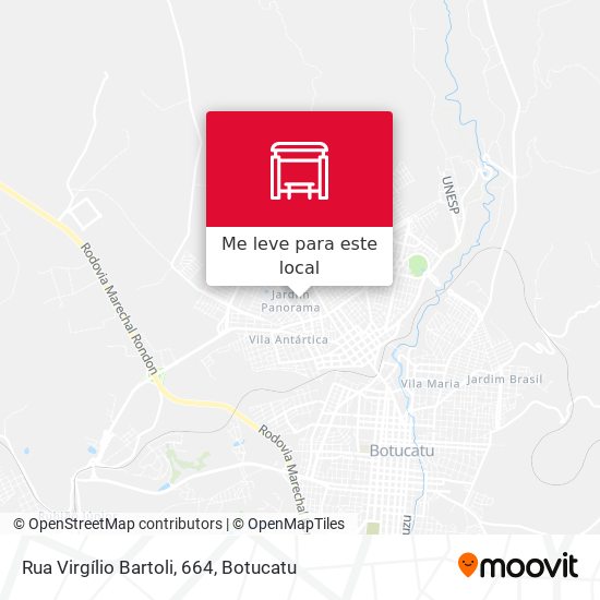 Rua Virgílio Bartoli, 664 mapa