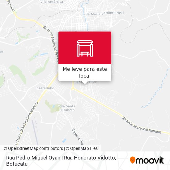 Rua Pedro Miguel Oyan | Rua Honorato Vidotto mapa