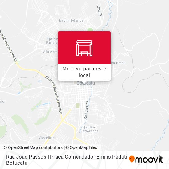 Rua João Passos | Praça Comendador Emílio Peduti mapa