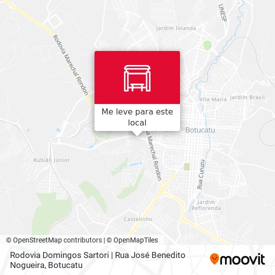 Rodovia Domingos Sartori | Rua José Benedito Nogueira mapa