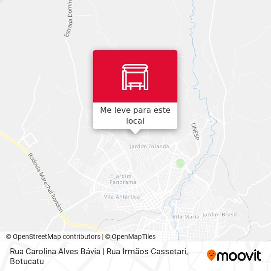 Rua Carolina Alves Bávia | Rua Irmãos Cassetari mapa