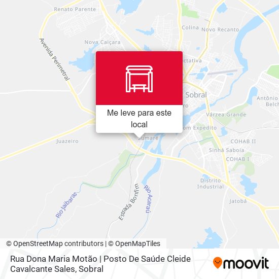 Rua Dona Maria Motão | Posto De Saúde Cleide Cavalcante Sales mapa