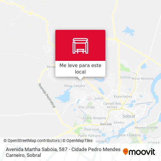 Avenida Martha Sabóia, 587 - Cidade Pedro Mendes Carneiro mapa