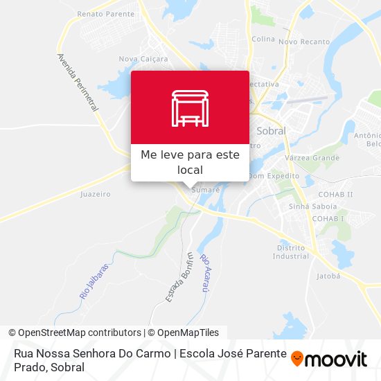 Rua Nossa Senhora Do Carmo | Escola José Parente Prado mapa
