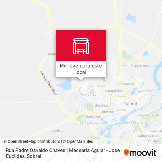 Rua Padre Osvaldo Chaves | Mecearia Aguiar - José Euclides mapa