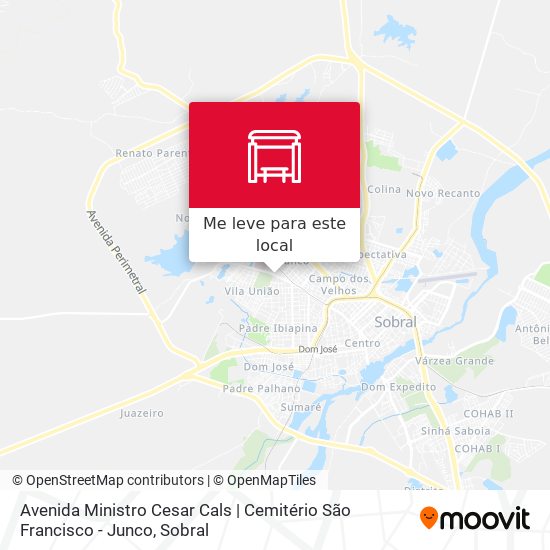 Avenida Ministro Cesar Cals | Cemitério São Francisco - Junco mapa