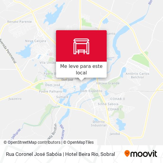 Rua Coronel José Sabóia | Hotel Beira Rio mapa