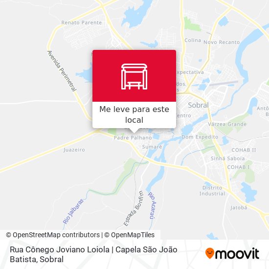 Rua Cônego Joviano Loiola | Capela São João Batista mapa