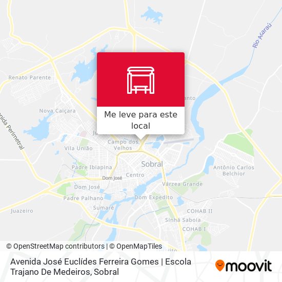 Avenida José Euclídes Ferreira Gomes | Escola Trajano De Medeiros mapa