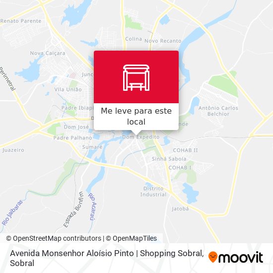 Avenida Monsenhor Aloísio Pinto | Shopping Sobral mapa