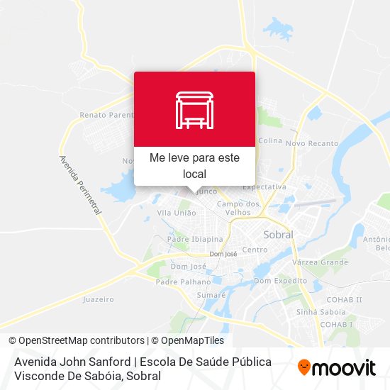Avenida John Sanford | Escola De Saúde Pública Visconde De Sabóia mapa