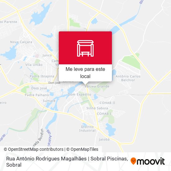 Rua Antônio Rodrigues Magalhães | Sobral Piscinas mapa